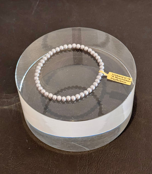 Armband Muschelkernperle Silbergrau