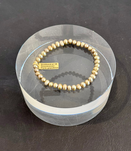 Armband Süsswasserperle Gold