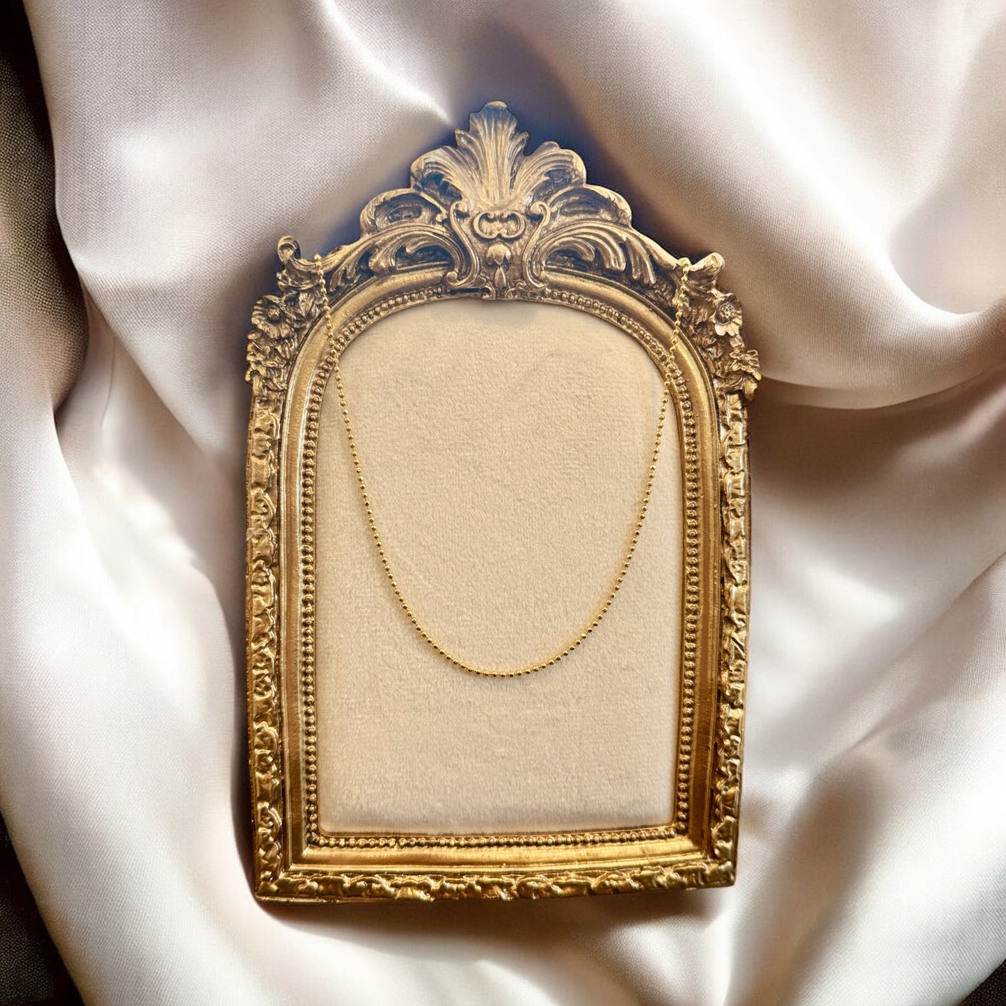 Halskette 925er Silber 18k Gelbgold vergoldet mit Kugeln