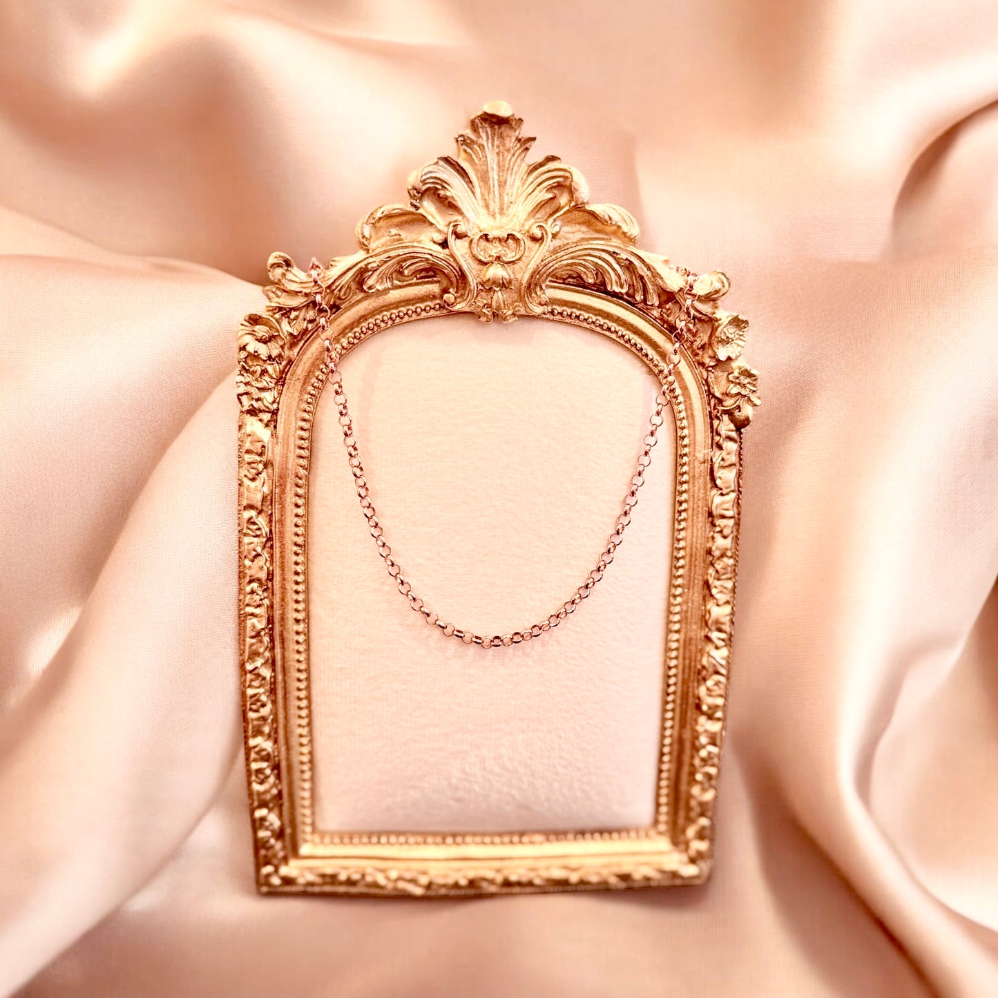 Halskette 925er Silber 18k Rosegold vergoldet - Erbsenkette