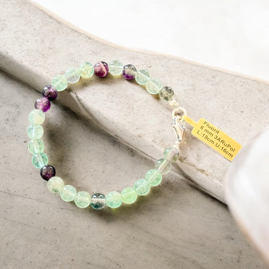 Armband aus Fluorit mit Karabiner